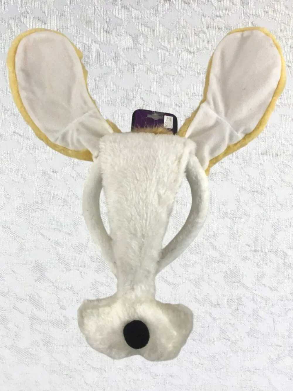 Dog Novelty Maya-Lulu Mask Headband White & Gold Faux Fur One Size